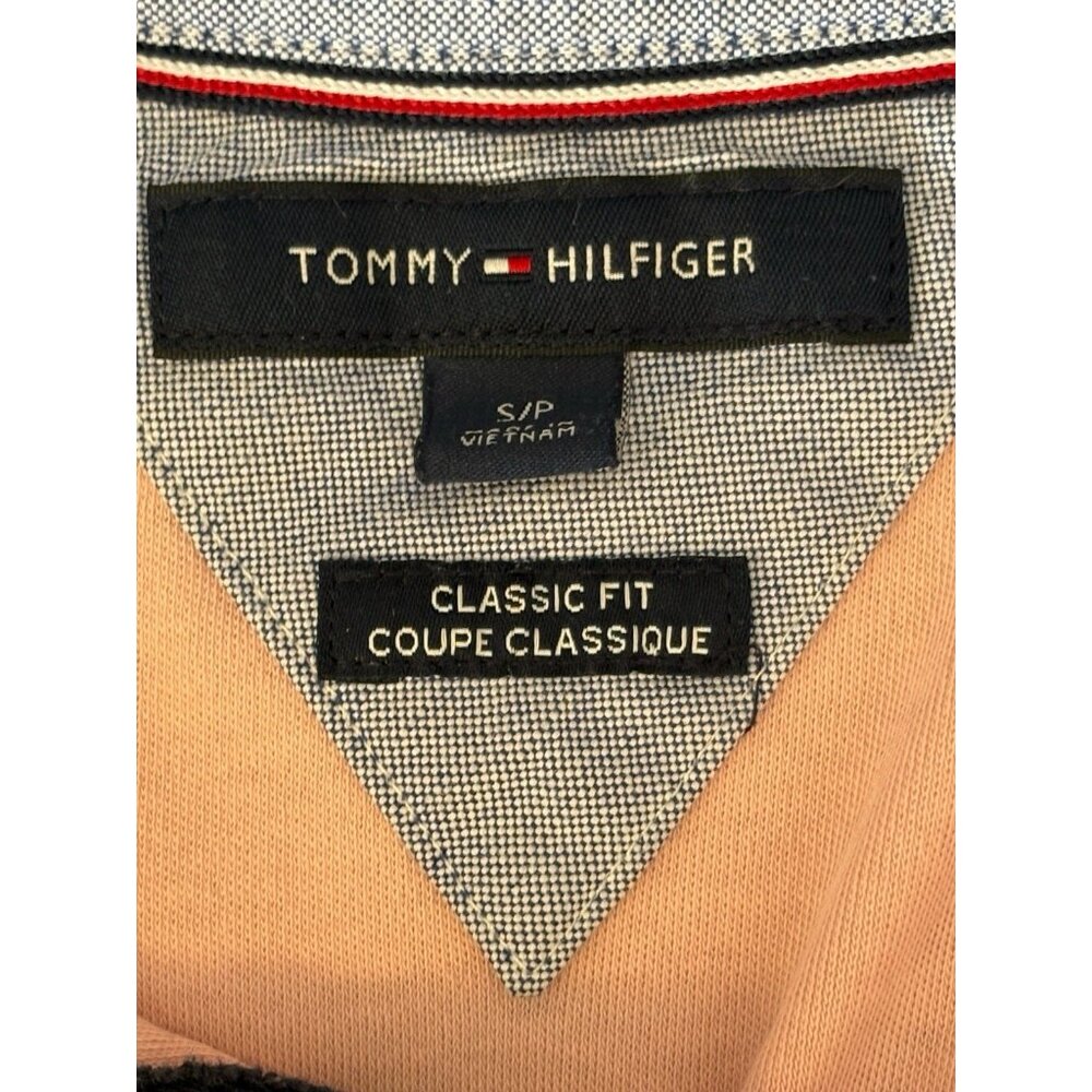 Tommy Hilfiger Polo Shirt Size S Mens Pink Preppy Short Sleeve Flag Classic‎ Fit - Picture 6 of 15